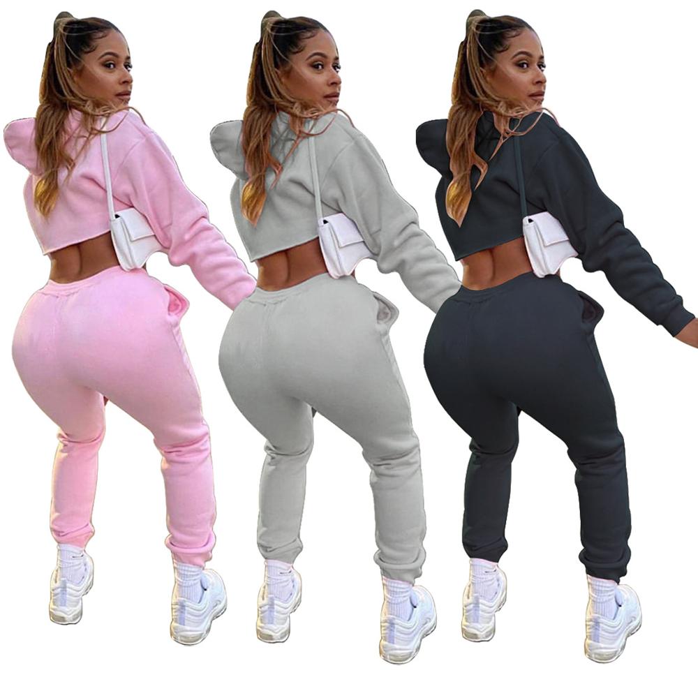 Womens Casual Thick Fleece Tracksuit