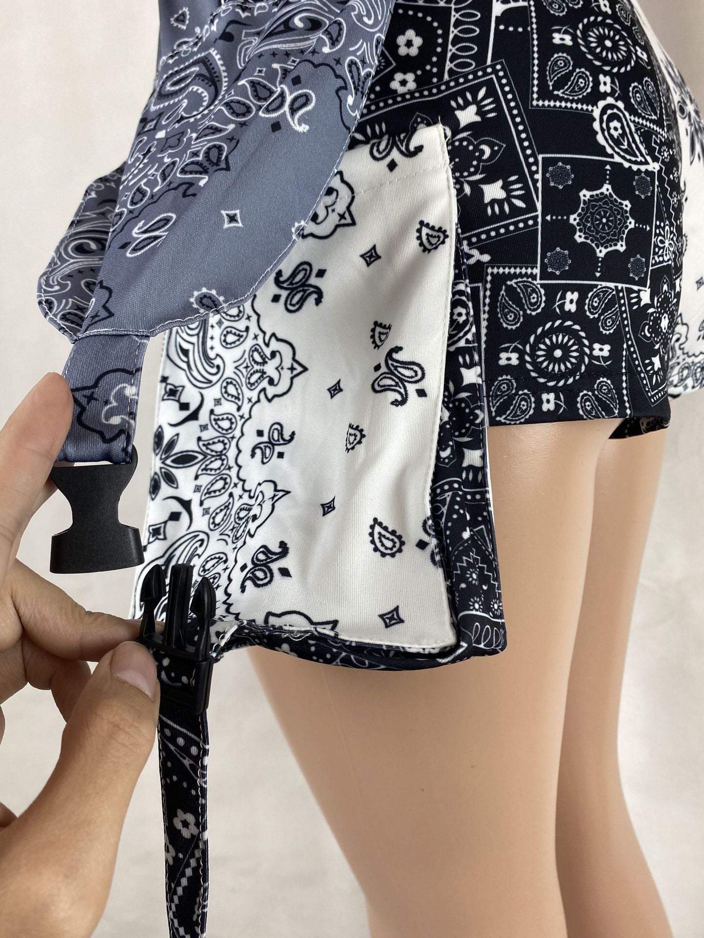 Bandana Print Women Shorts High Waist P