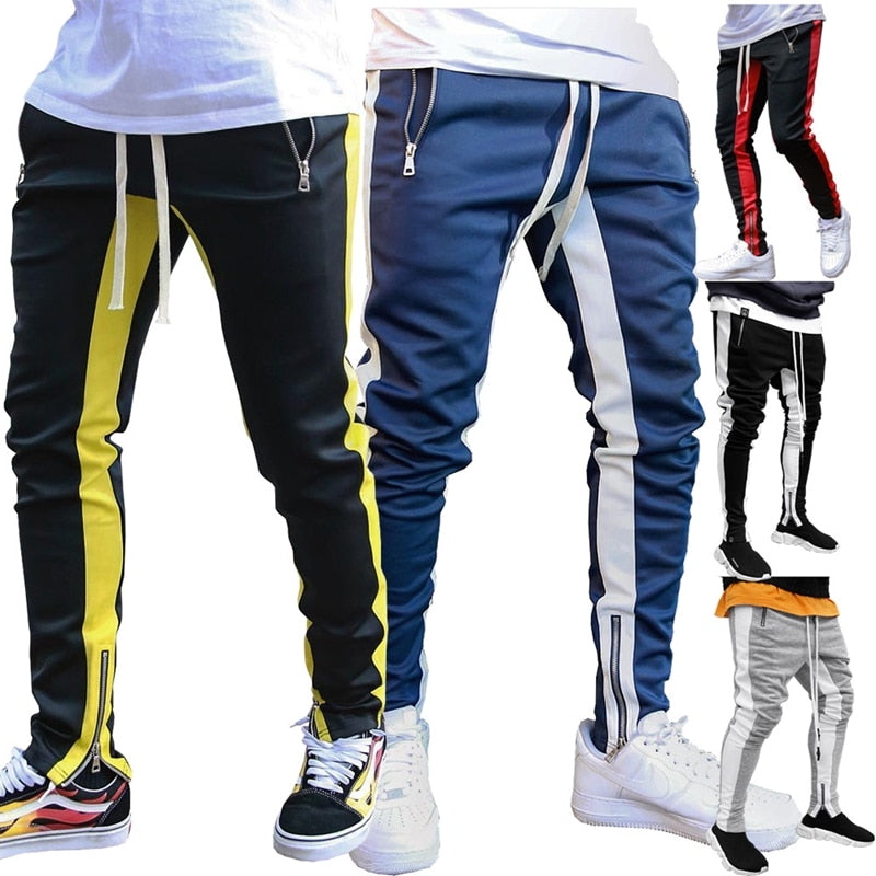 Men Running Pants With Zipper