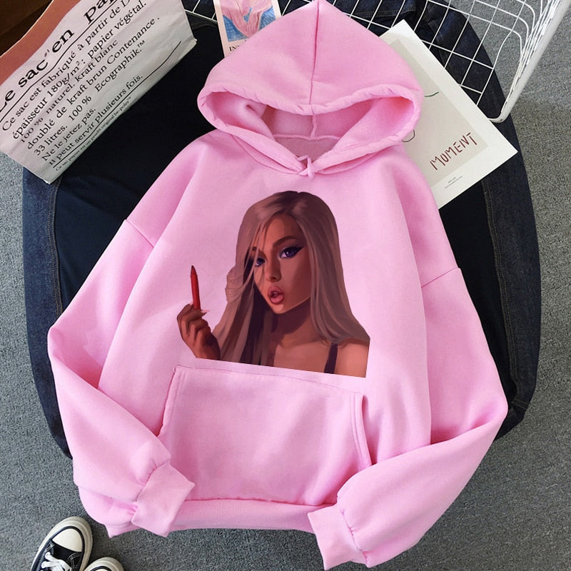 Women's Ariana Grande Thank You Next Harajuku Graphic Hoodie W