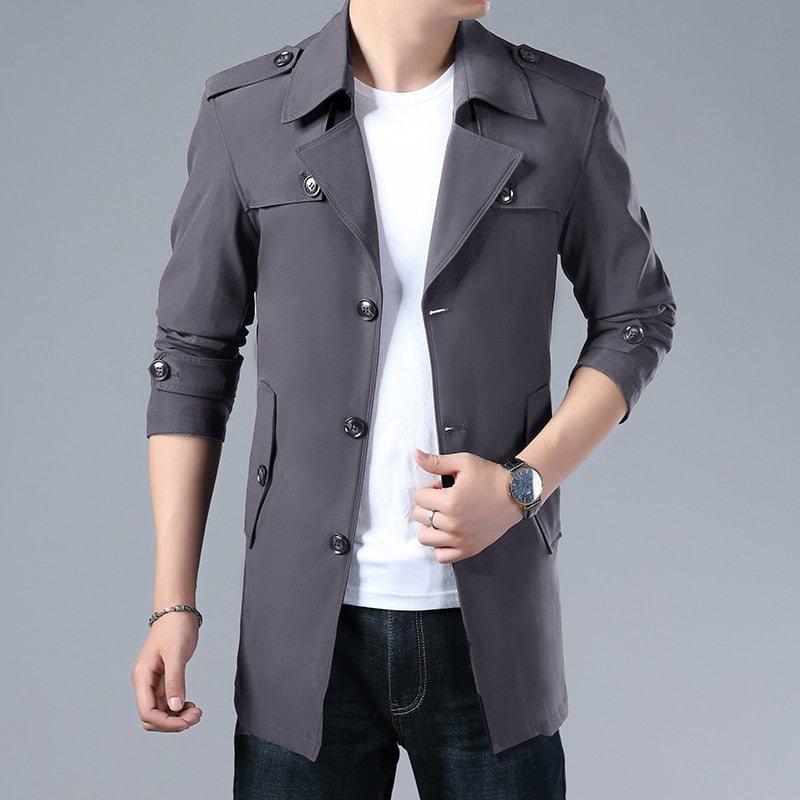 Men's Thoshine Autumn High Quality Trench Coat