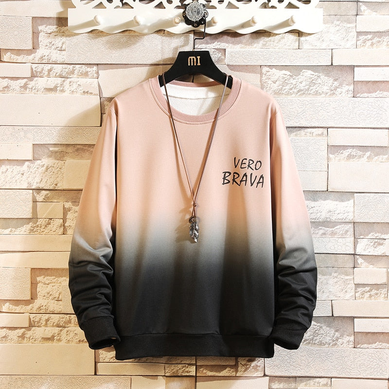 Men Sweatshirts Fashion Gradient Sweaters