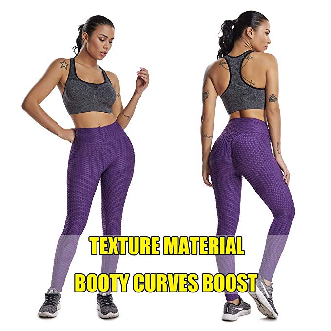 Women High Waisted Push Up Leggins Stretchy Butt Lift Workout Tights