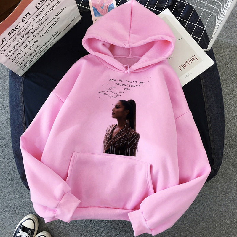 Women's Ariana Grande Thank You Next Harajuku Graphic Hoodie W