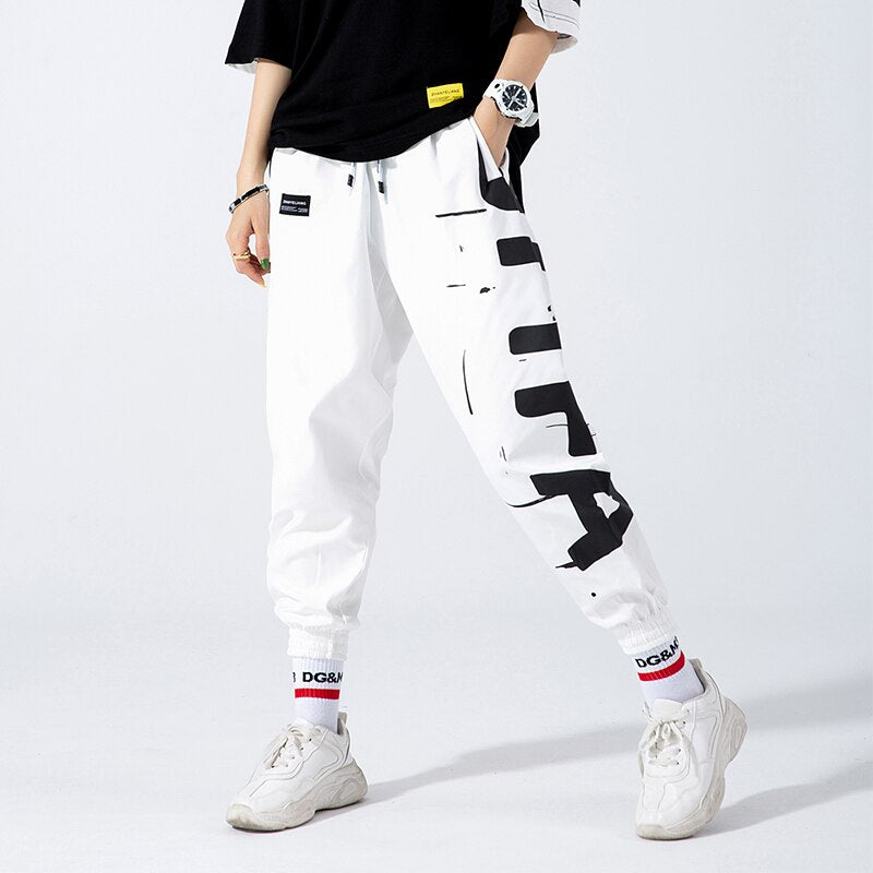 Hip Hop Joggers Men Letter Printing Mens Harem Pants