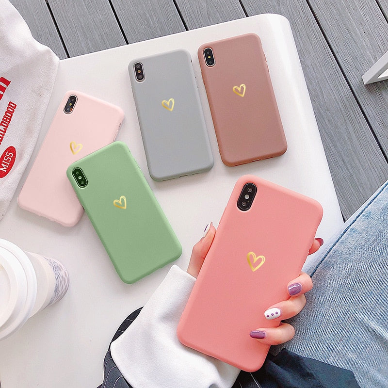 Love Heart Candy Cover Phone Case For Samsung Galaxy