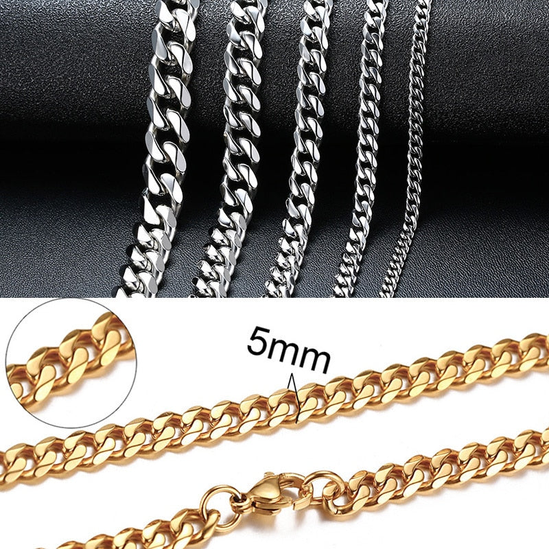 Vnox Cuban Chain Necklace for Men