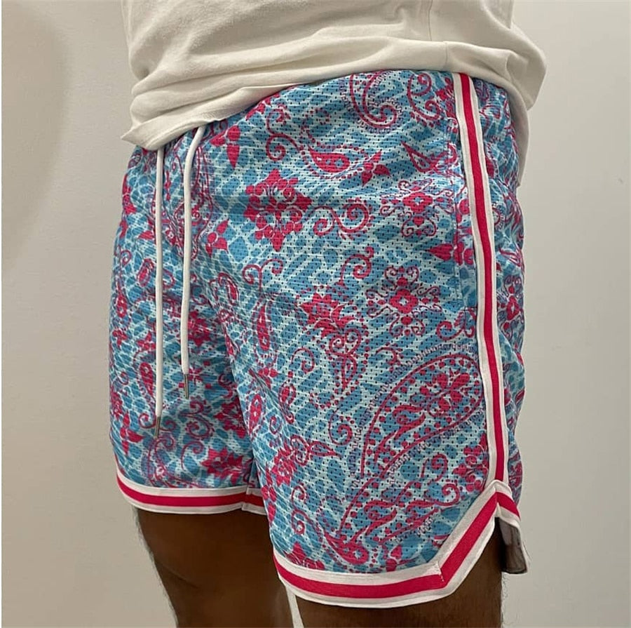 Splicing Mesh Men's Basketball Shorts