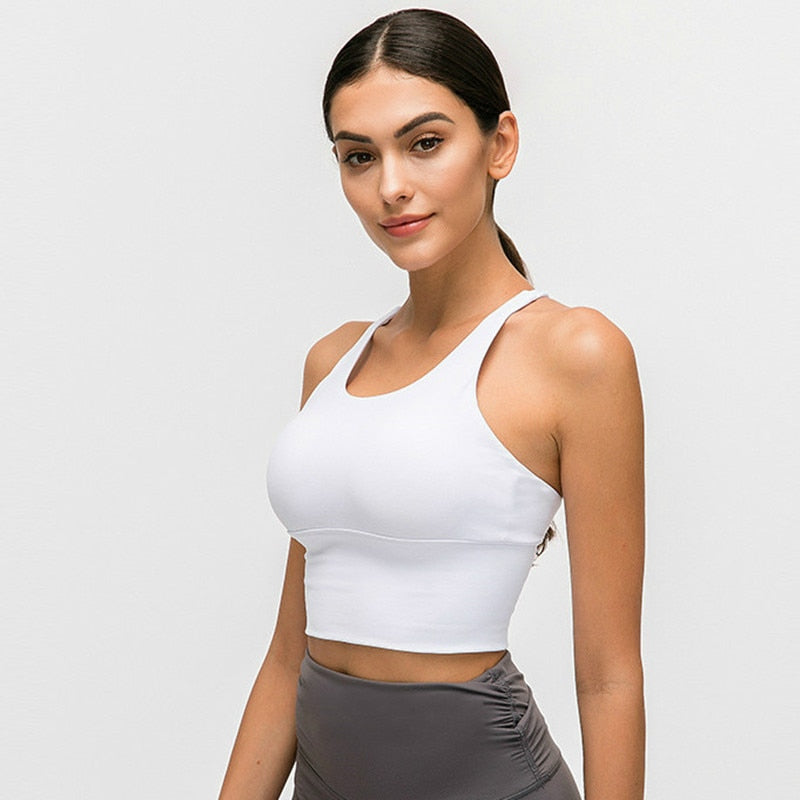 SHINBENE Gym Running Crop Tops Women