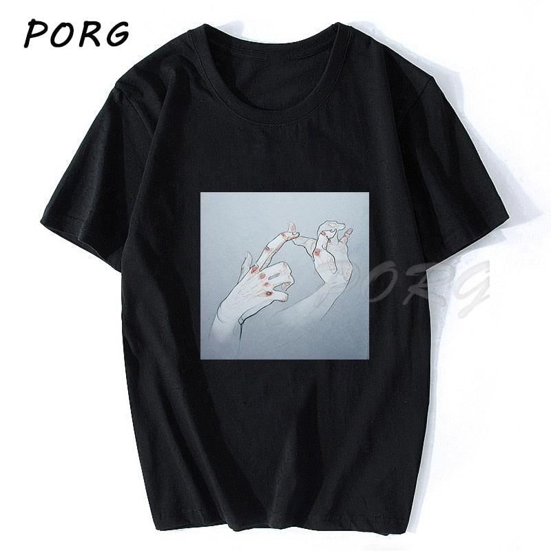 Men's Sad Retro Anime Crying Eyes Vaporwave T-Shirt