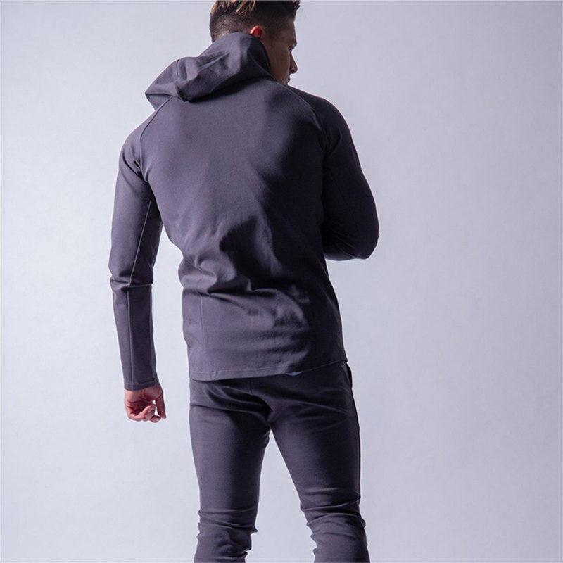 Men Leisure training fitness Brand Sportwear Tracksuit Set