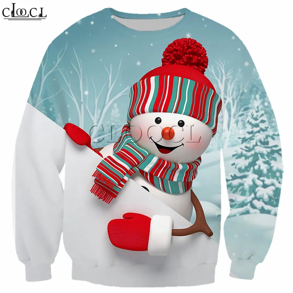 Unisex CLOOCL Christmas Dabbing Santa Claus 3D Printed Long Sleeve