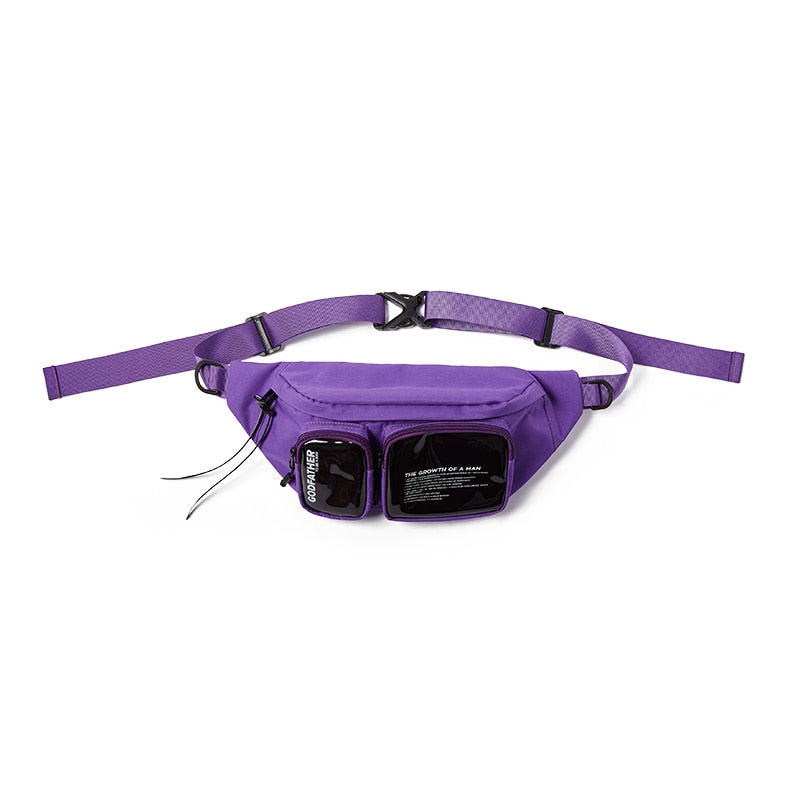 Multi-pocket Double Zipper Streetwear Waist Bag