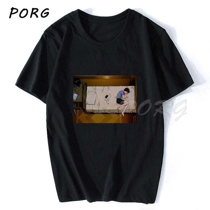 Men's Sad Retro Anime Crying Eyes Vaporwave T-Shirt