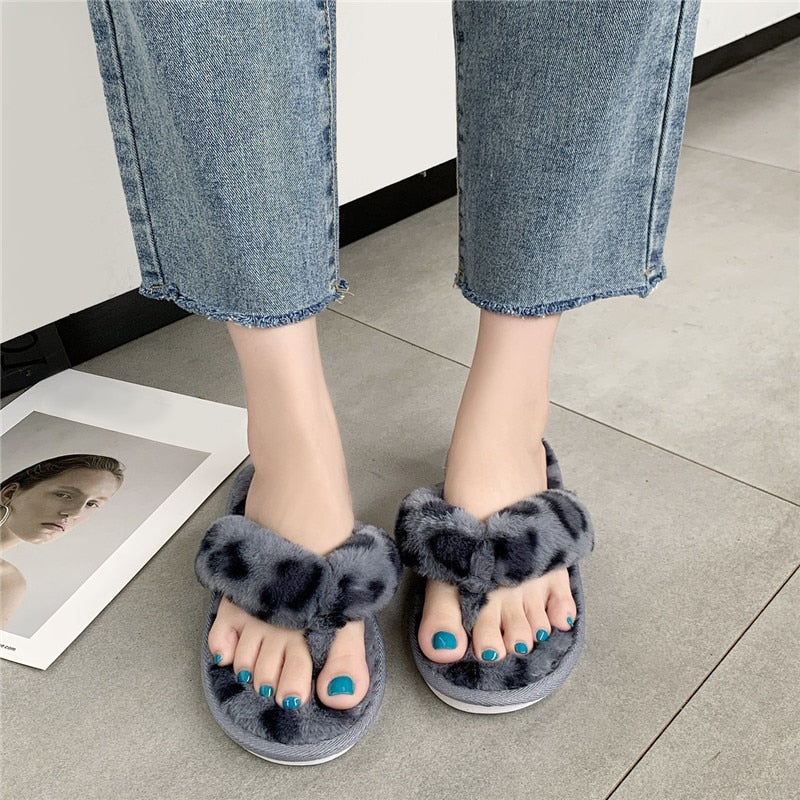 COOTELILI Woman Warm Platform Slippers