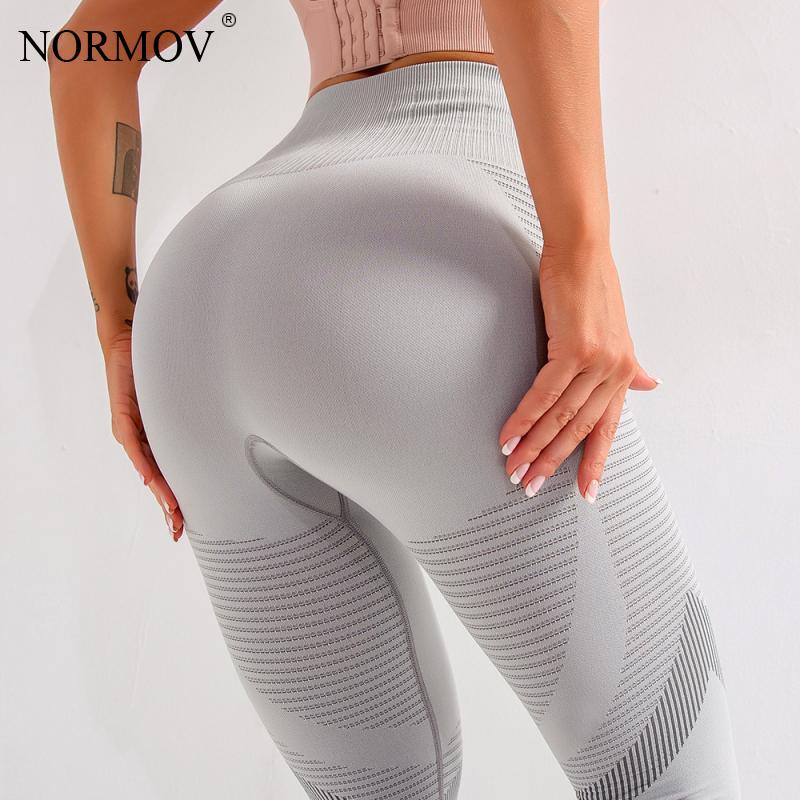 Womens NORMOV Fitness Leggings Seamless High Waist Push Up Leggins