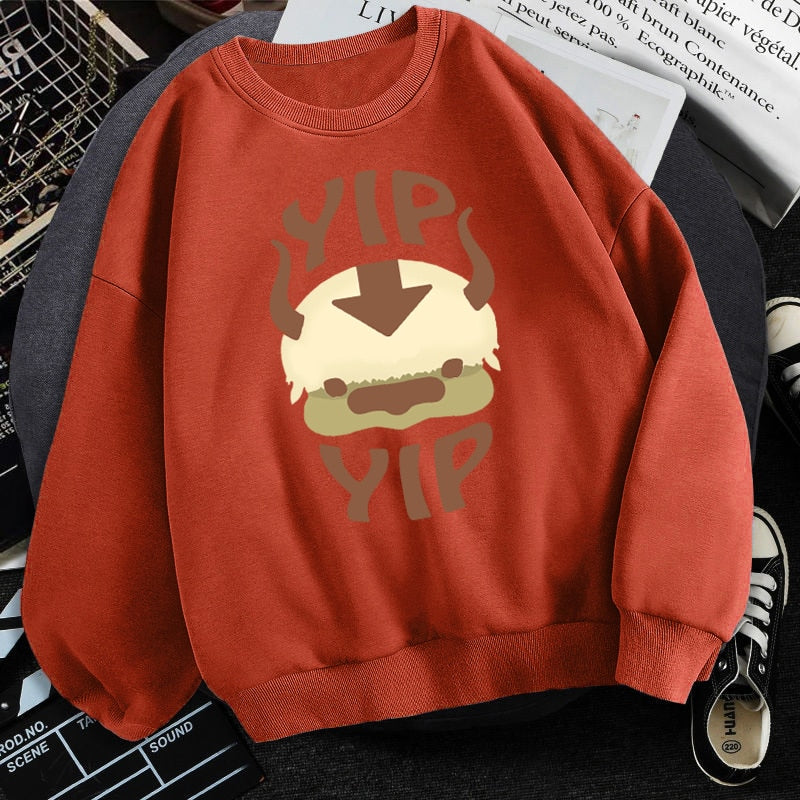 Men's Fleece Avatar The Last Airbender Harajuku Loose Streetwear O Neck Sweater