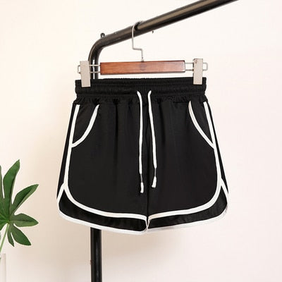 Women High Waist Shorts Patchwork Body Fitness