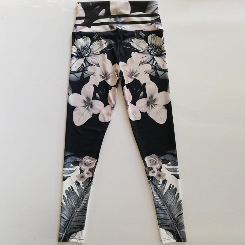 Womens CHRLEISURE Digital Printing Workout Leggings