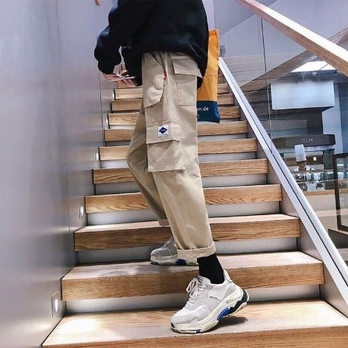 Men Pocket Cargo Pants Casual Jogger Fashion