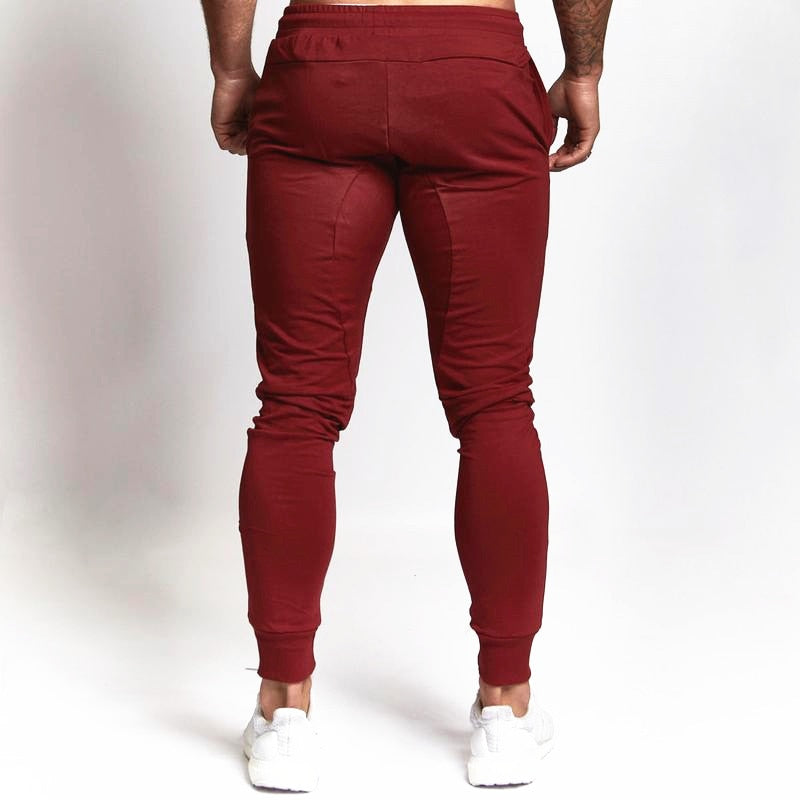 Men Jogger Sweatpants Gyms Fitness Bodybuilding Workout Cotton Trousers Sportswear