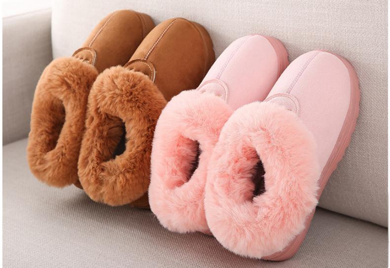 Woman/Men Fox Fur Winter Warm Shoes