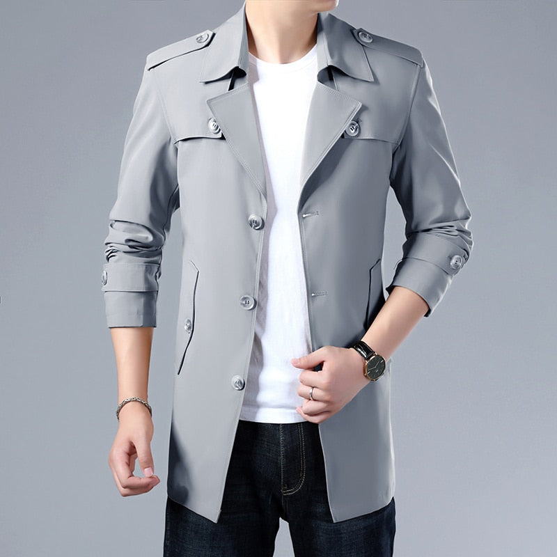 Men's Thoshine Autumn High Quality Trench Coat