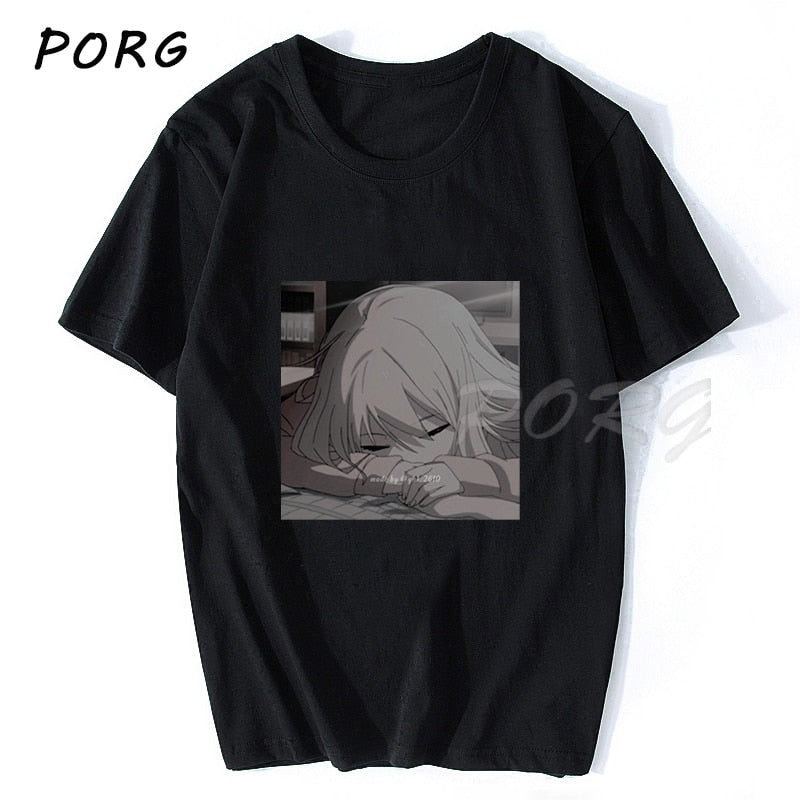 Men's Sad Retro Anime Crying Eyes Vaporwave T-Shirt