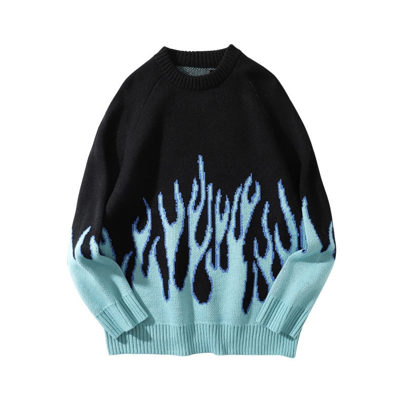 Men's DARK ICON Blue Flame Sweater