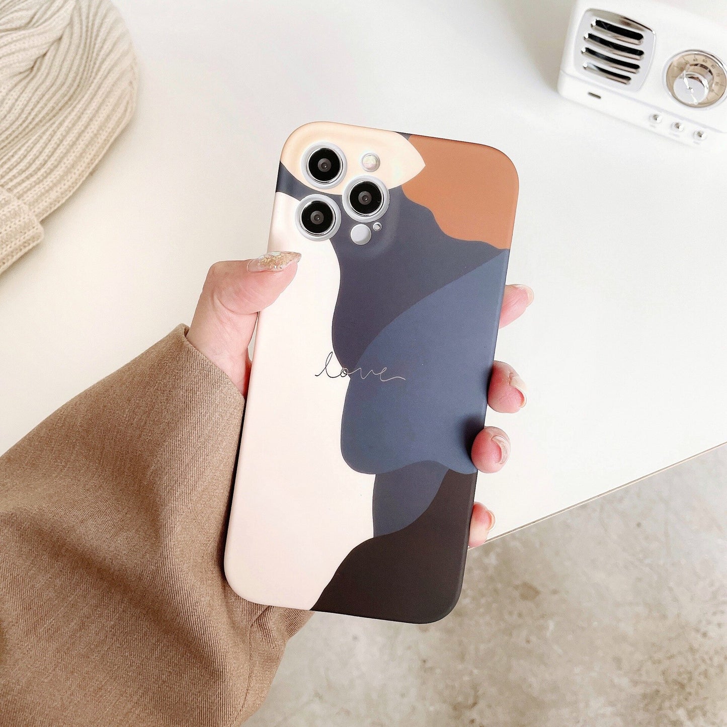 LACK Art geometry Soft Silicone Phone Case For iPhone