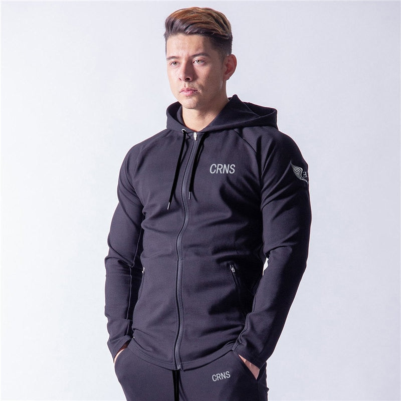 Men Leisure training fitness Brand Sportwear Tracksuit Set