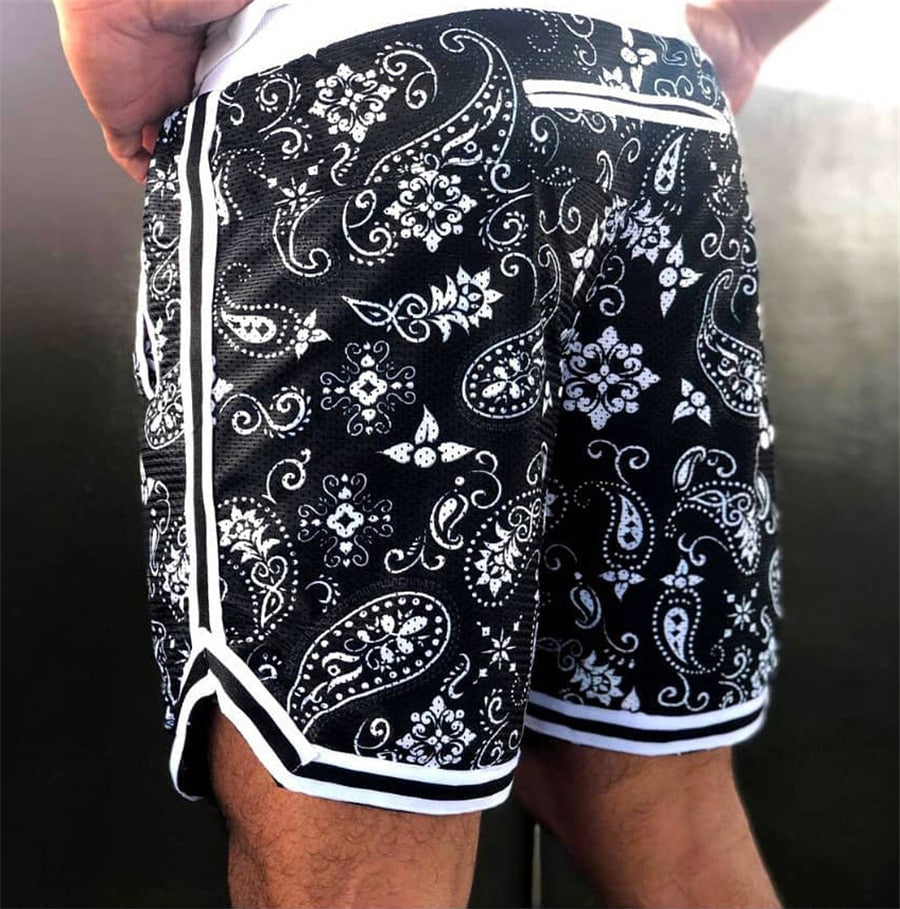 Splicing Mesh Men's Basketball Shorts