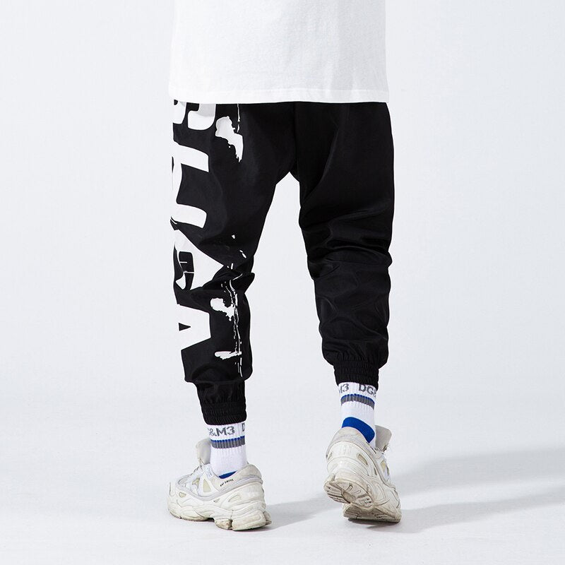 Hip Hop Joggers Men Letter Printing Mens Harem Pants