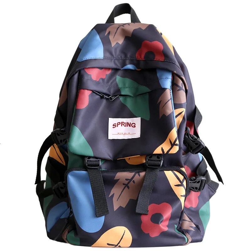 Womens Geometric Printed Waterproof Travel Backpack