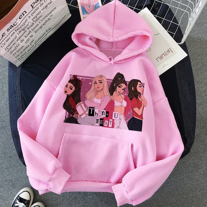 Women's Ariana Grande Thank You Next Harajuku Graphic Hoodie W