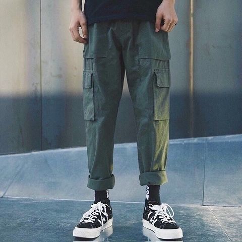 Men Pocket Cargo Pants Casual Jogger Fashion