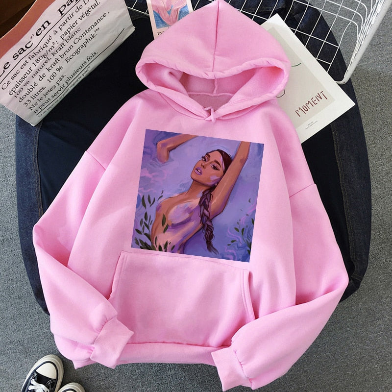 Women's Ariana Grande Thank You Next Harajuku Graphic Hoodie W