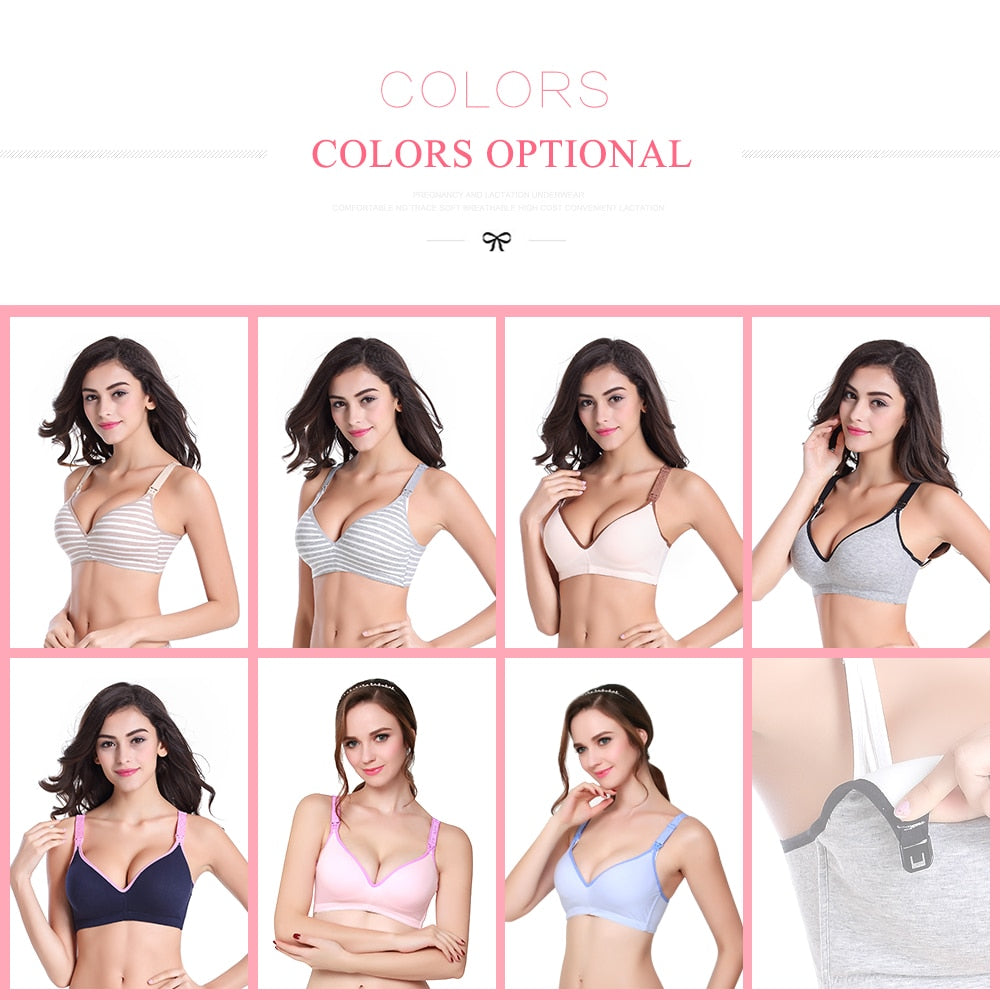 Cotton Maternity Nursing Bras Set Pregnant Breastfeeding Pregnancy Women Underwear Breast Feeding Bra soutien gorge allaitement