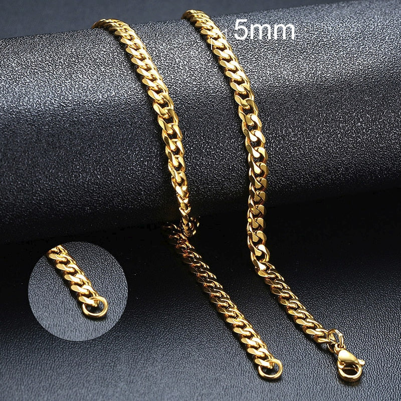 Vnox Cuban Chain Necklace for Men