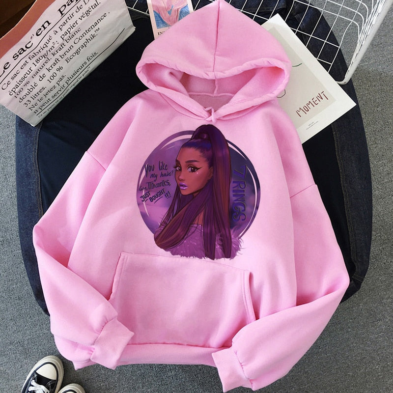 Women's Ariana Grande Thank You Next Harajuku Graphic Hoodie W