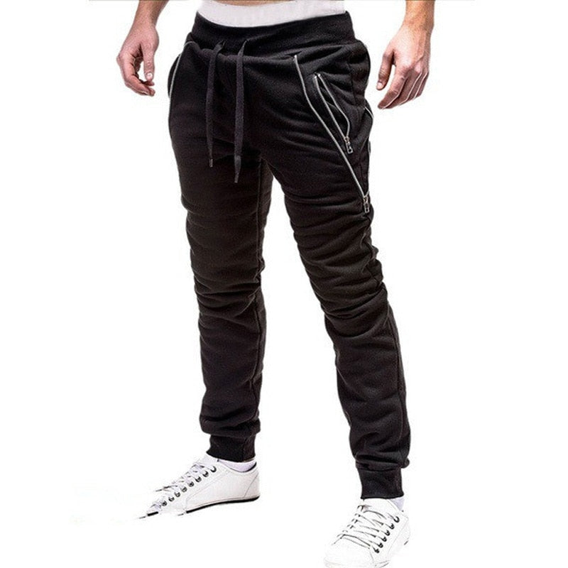 Men Solid Mid Waist Streetwear Jogger Pants