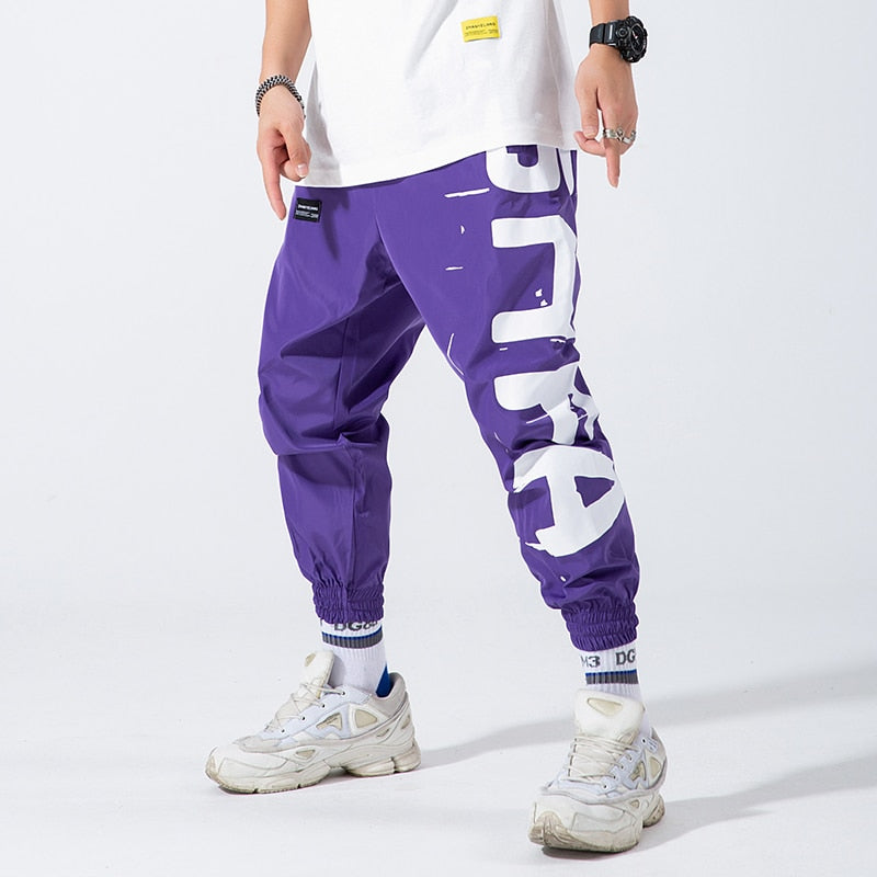 Hip Hop Joggers Men Letter Printing Mens Harem Pants