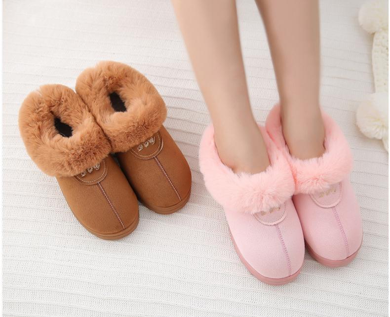 Woman/Men Fox Fur Winter Warm Shoes