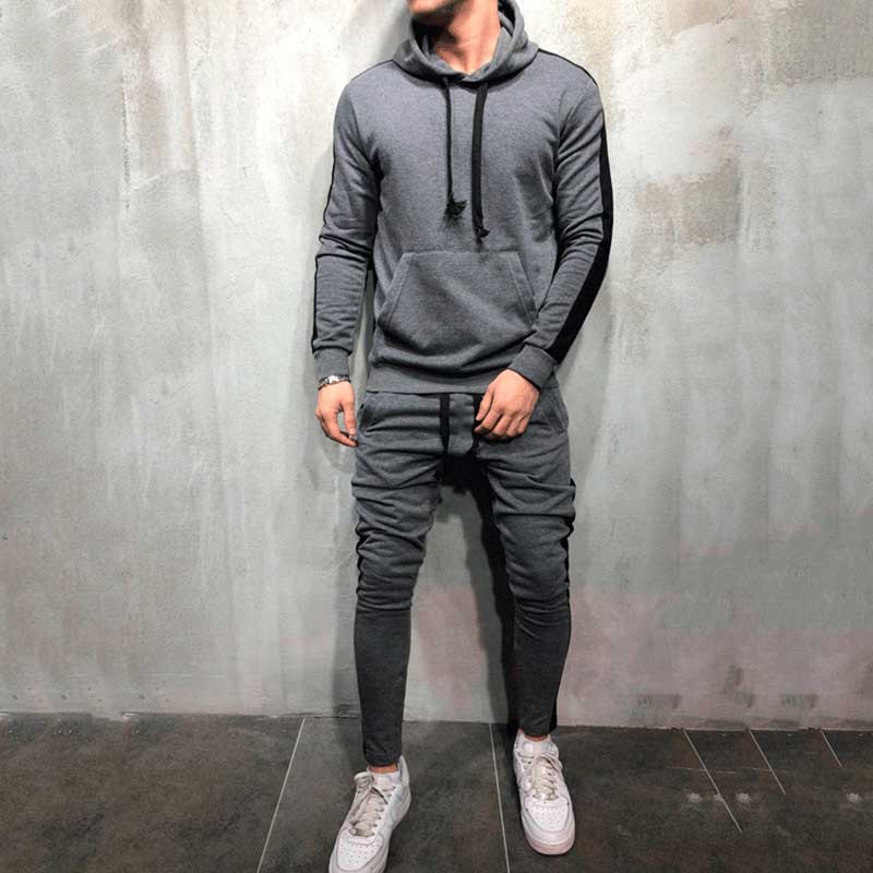 Men's Pullover Sporting Long Sleeve Tracksuit