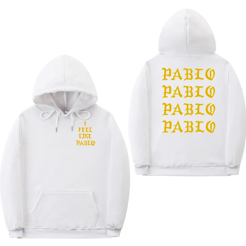 Men's I Feel Like Paul Pablo Kanye West sweat hoodies Hip Hop Streetwear