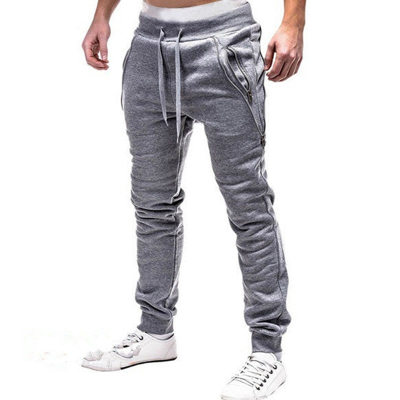 Men Solid Mid Waist Streetwear Jogger Pants