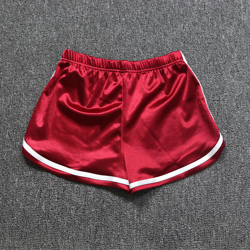 Womens Sexy Skinny Women Velvet Yo-Ga drawstring Shorts