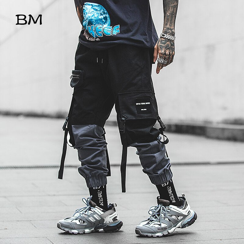 Men Korean Style Streetwear Techwear Pants