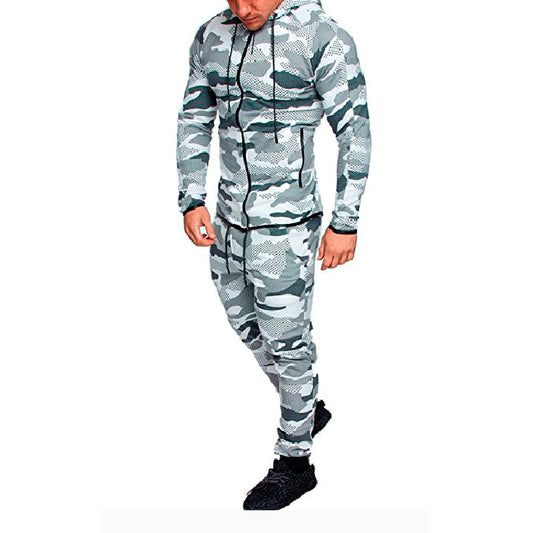 Mens SpringTrack Suit Fashion Hoodies Sweatshirt Camouflage Sportswear