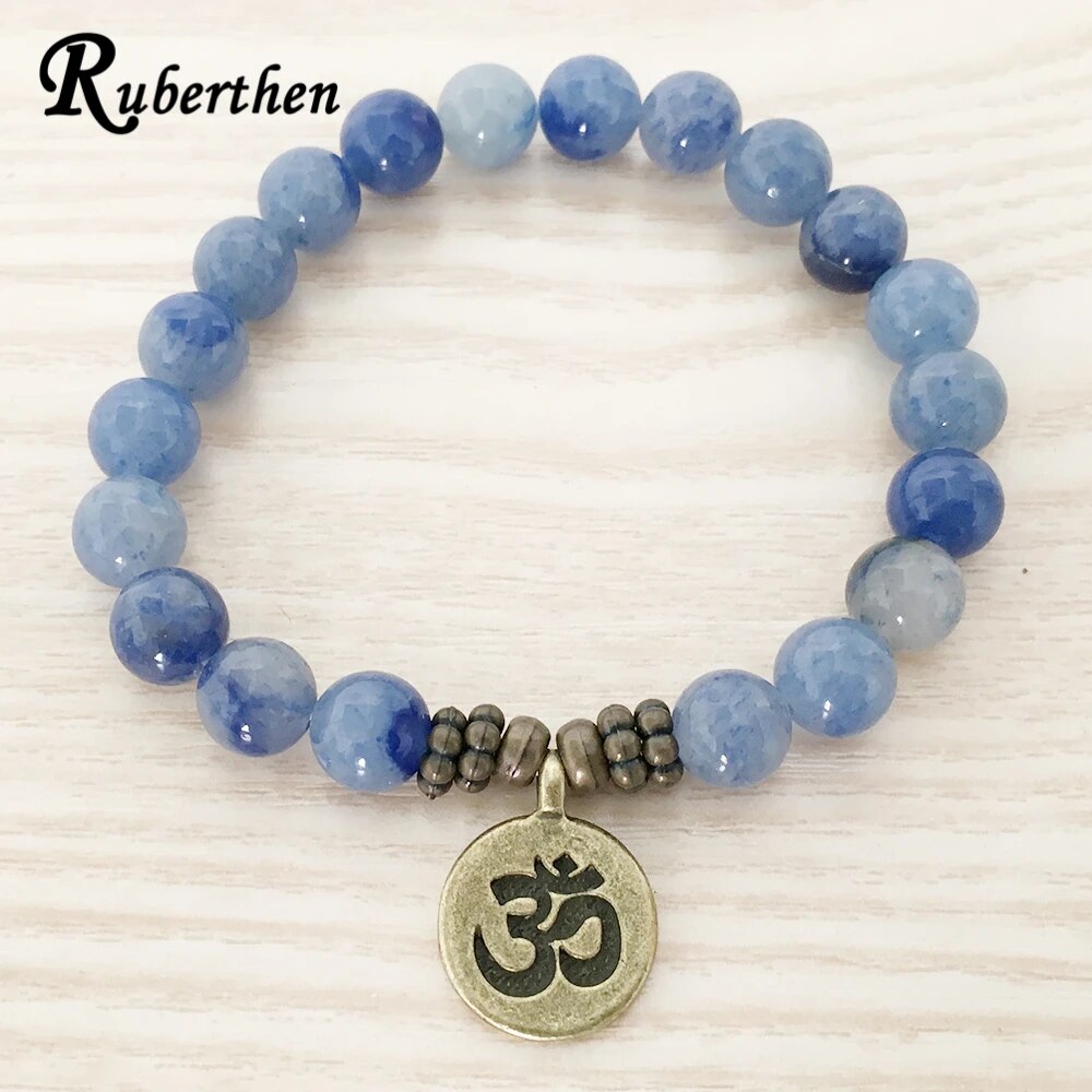 Ruberthen High Quality Handmade Bracelet Blue Aventurine Bracelet